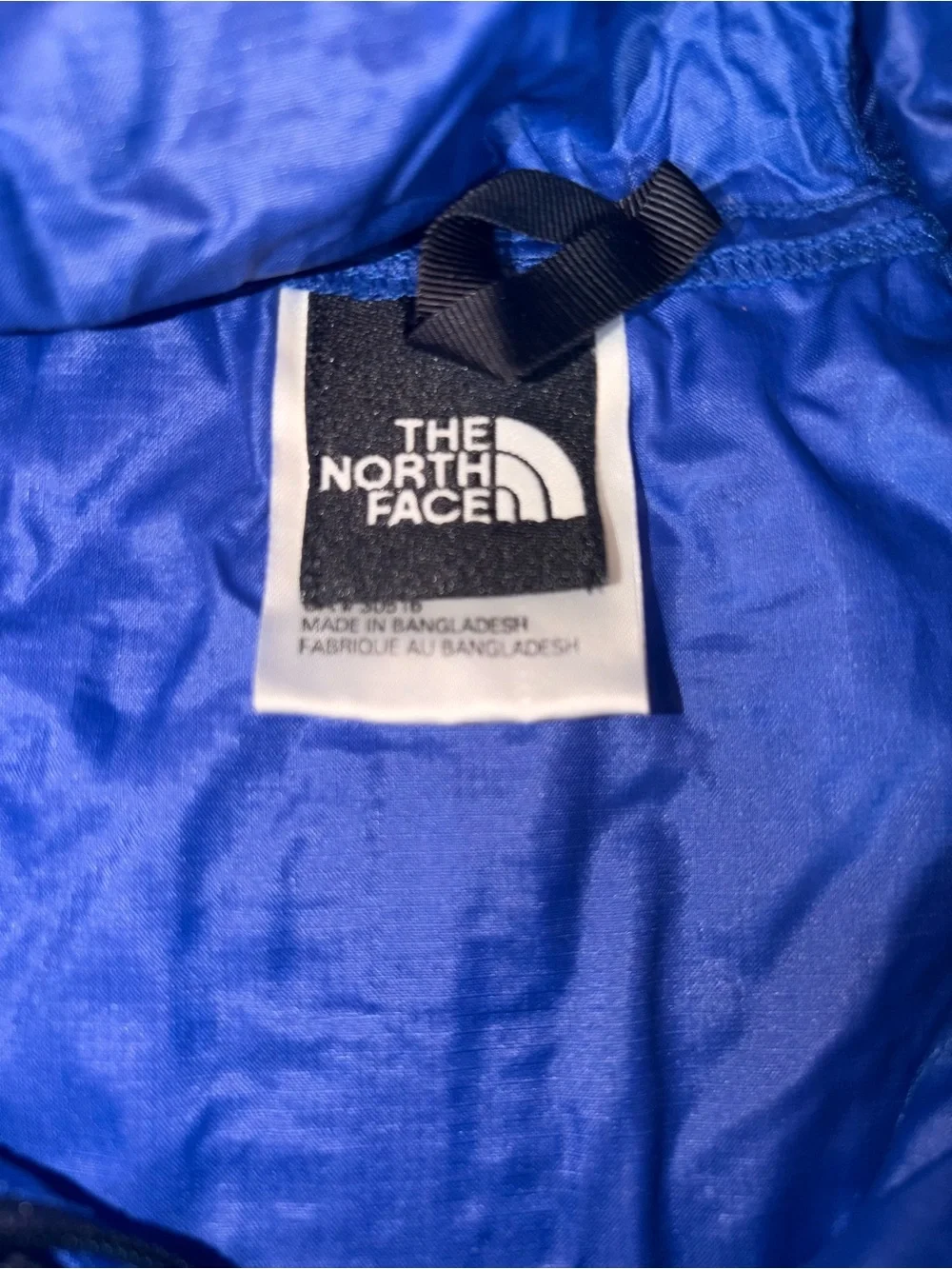The North Face Men's Packable Rain Jacket Windbreaker Hood Royal Blue Medium NEW